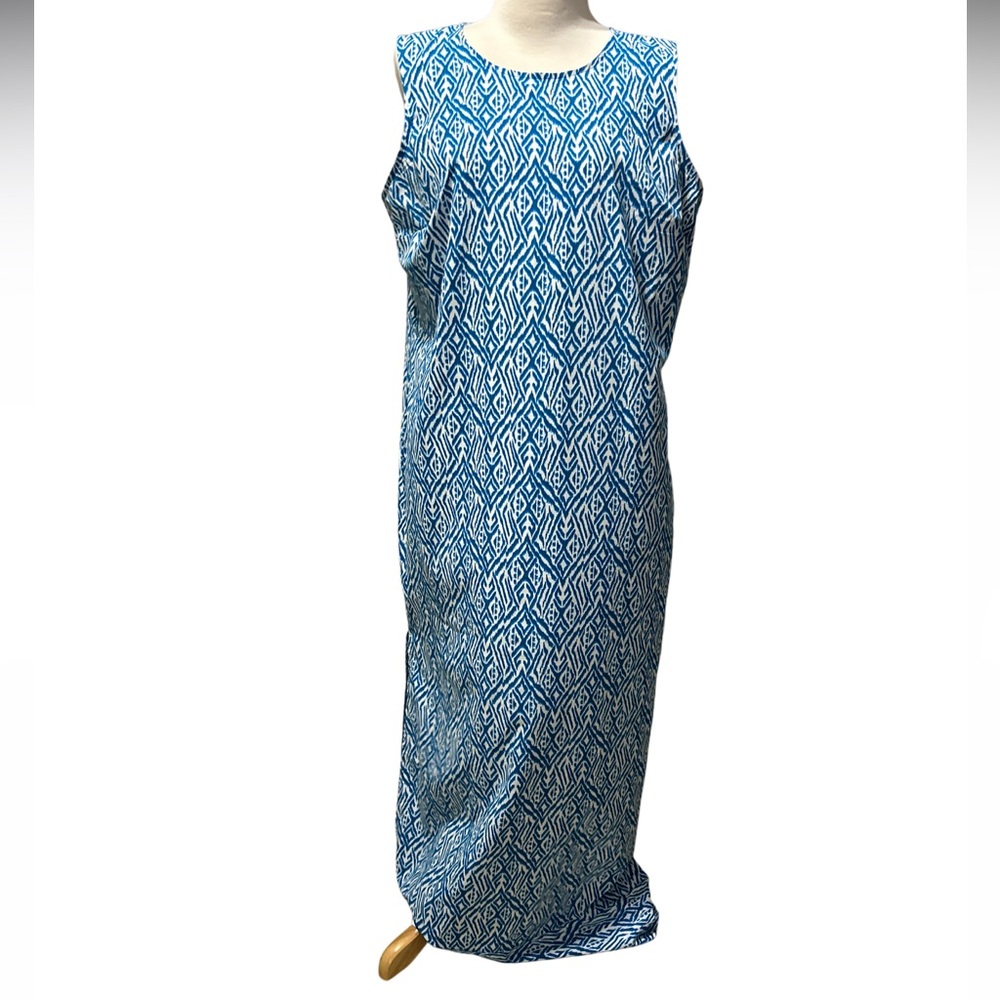 Coolibar D'Orsay Sheath Dress Maxi Length Slit UV Protection Size Large